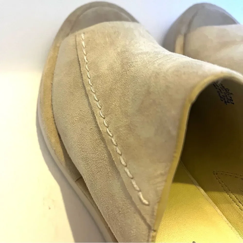 Free People Running In Wedges Suede‎ Platform Sandals in Cafe Tan NIB size 7.5
